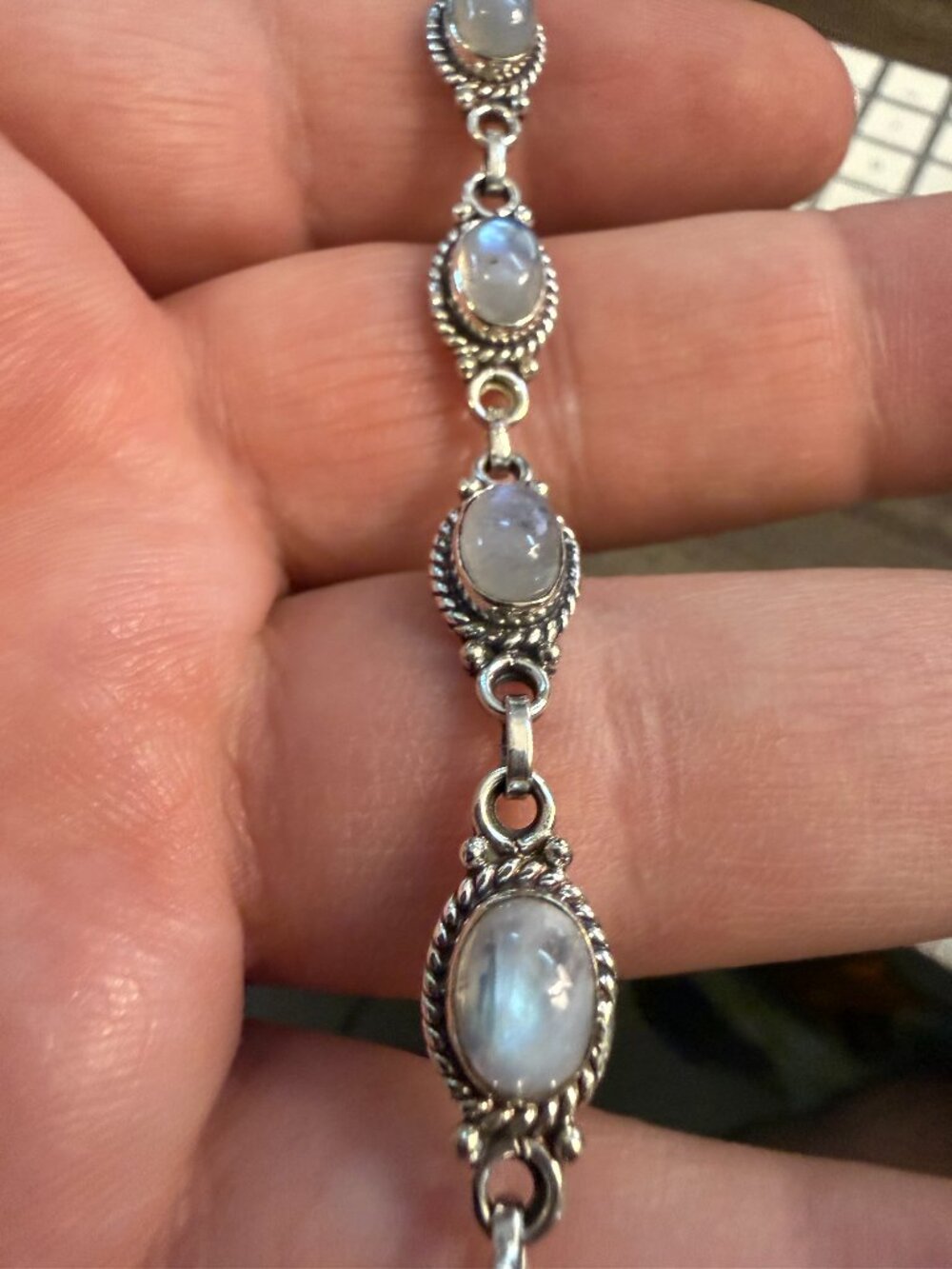 Sterling Silver Moonstone Bracelet